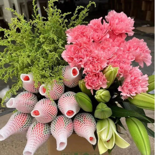 Fresh Flowers Direct from Yunnan Base, Rose Bouquet for Living Room Indoor Vase, Water-Cultured Sunflowers and Lilies, Same-City Delivery