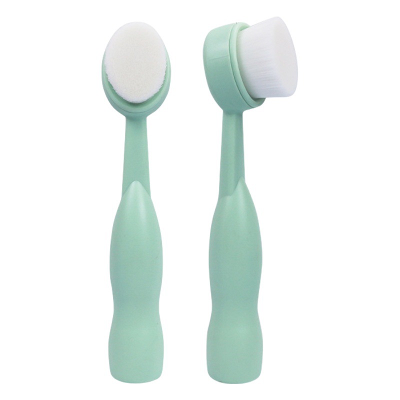 Cepillo de lavado facial pelo suave manual mango largo soporte plano cepillo de limpieza facial profundo cepillo de limpieza facial fábrica al por mayor