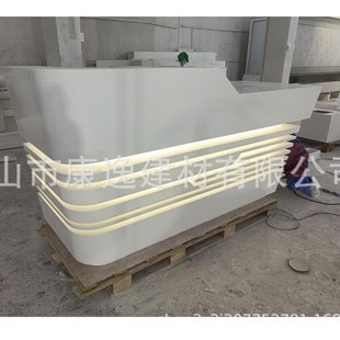 Acrylic artificial stone plus fixed work system reception desk special-shaped countertop factory outlet