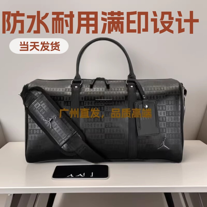 In-Stock Aj Lettering Full-Print Jordan Couple Sports Fitness Bag Travel Bag Shoulder Tote Bag Luggage Bag Basketball Bag