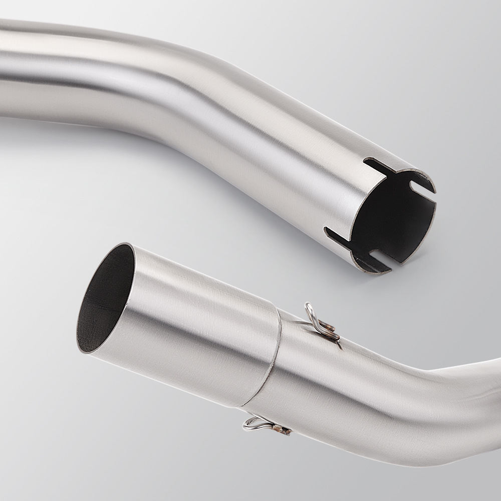 Suitable for Piaggio Ds525X Stainless Steel Mid-Section Exhaust Pipe R27 Tail Section Muffler, Special Vehicle-Specific Non-Destructive Installation