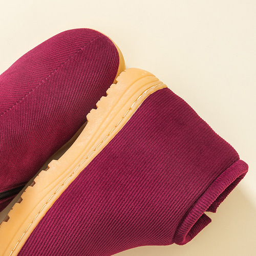 Winter Handmade Cotton Shoes for Women, Durable, Warm, Thick-soled, Traditional Cotton Shoes for Home, Non-slip, Postpartum Shoes, for Middle-aged and Elderly Women