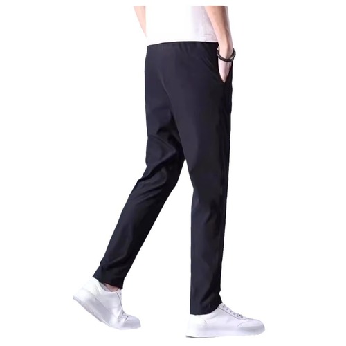 Summer ultra-thin quick-drying elastic men's sports pants ice silk pants for men loose breathable straight leisure pants