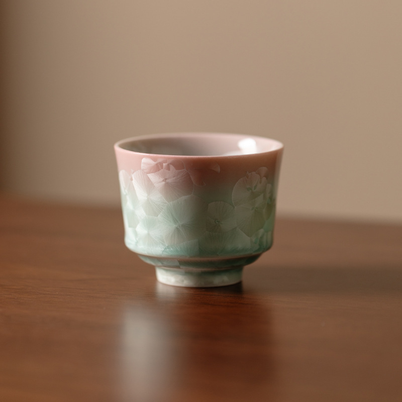 弥言结晶窑变主人杯陶瓷高脚茶杯个人专用品茗杯高档功夫茶具家用|undefined