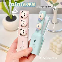 Мини-щипцы для завивки и выпрямления волос с USB-зарядкой, портативные, маломощные, с функцией "волшебная челка".