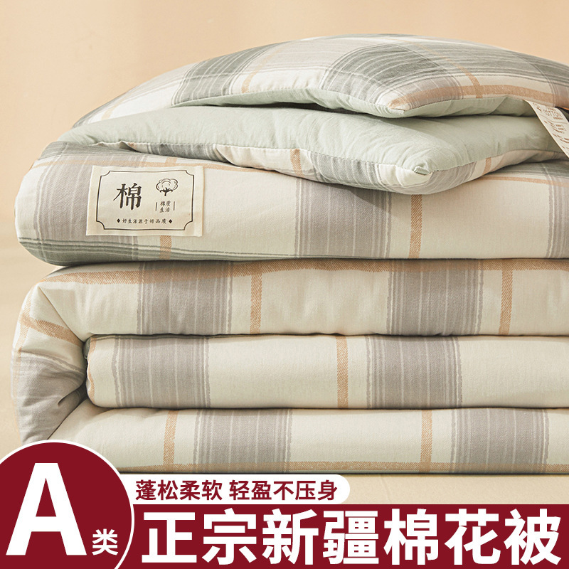 Xinjiang edredón de algodón núcleo edredón de invierno grueso y cálido edredón de invierno dormitorio de estudiantes edredón de algodón edredón de primavera y otoño único edredón