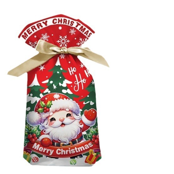 クリスマスキャンディー袋小プレゼント包装袋クリスマスプレゼントリンゴ袋漫画ロープポケットクロスボーダー|undefined