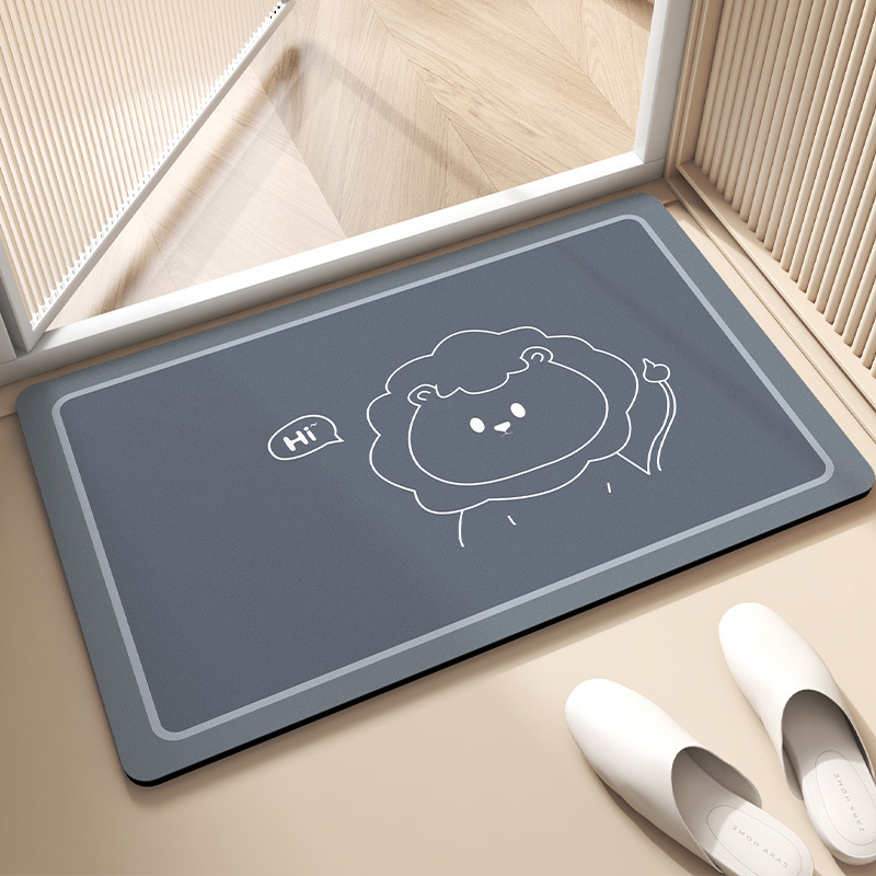 Baño de barro de diatomeas alfombra de suelo de secado rápido inodoro puerta de inodoro absorción de agua alfombra antideslizante inodoro alfombra de caída