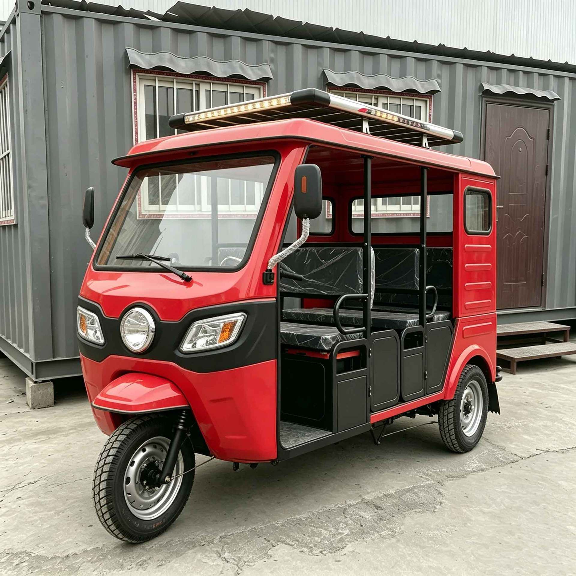 Cross-Border Tuktuk Passenger Tricycle with Canopy for Export, African Passenger Transport Vehicle for Foreign Trade