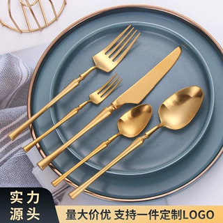 亚马逊专供304不锈钢刀叉餐具创意小蛮腰酒店牛排刀叉勺茶勺套装