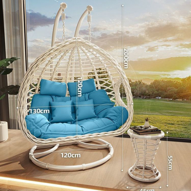 Silla de cuna para exteriores, columpio, patio, silla colgante doble, balcón doméstico, red interior, nido de pájaro rojo, hamaca, silla de mimbre, mecedora