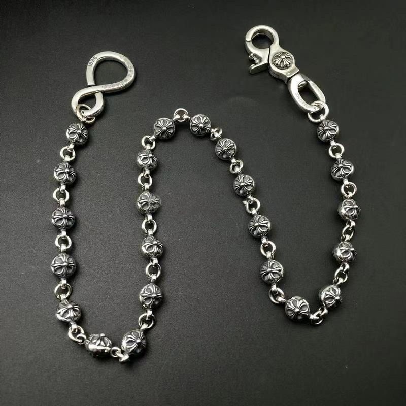 Yinxi 2024 New Cross Flower Ball Buckle Waist Pants Chain Bag Chain Personalized Retro European and American Bag Chain Thick