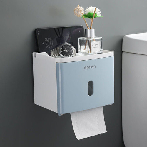 Toilet paper box bathroom tissue box toilet paper storage rack toilet home punch-free creative waterproof paper roll