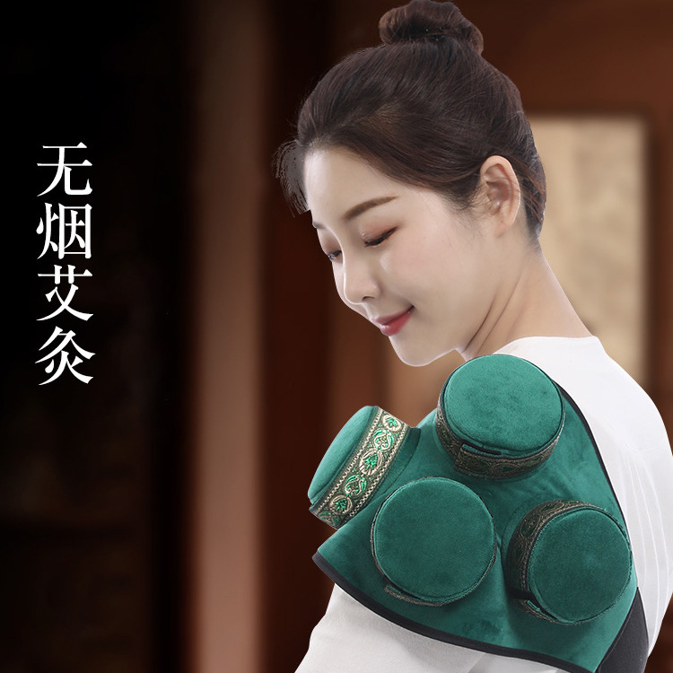 Smokeless moxibustion box portable moxibustion household fumigation device pure copper knee pad hot compress package warming moxibustion box warming moxibustion device
