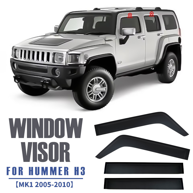 Suitable for Humvee H2 H3 Window rain shield rain visor rain eyebrow hummer h3 Window visor