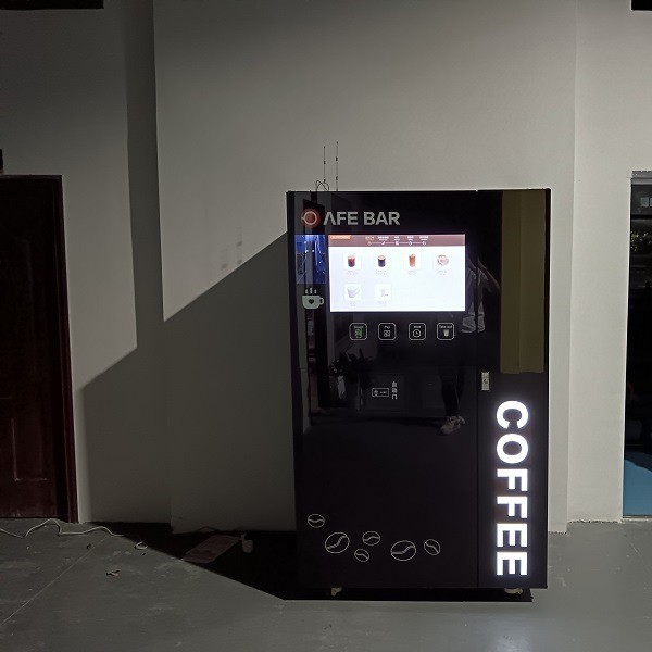 máquina de café no tripulada molienda automática extracción de taza caída de hielo glándula inteligente fondo de alerta automática interfaz abierta