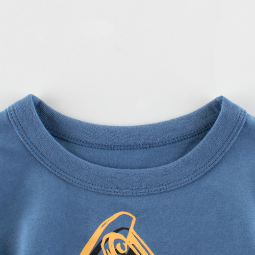 2024 summer new children's clothing children's short-sleeved T-shirt wholesale boy's excavator baby clothing one piece consignment