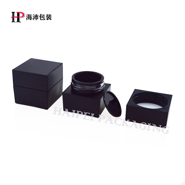 Spot Matte Black Acrylic Small Square Bottle 5g 15g Cream Face Cream Bottle Nail Polish Gel Trial Bottle