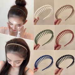 洗顔専用シンプル歯付き滑り止めメイクアップヘアバンド女性用新作ヘアバンドヘアピンヘアアクセサリー