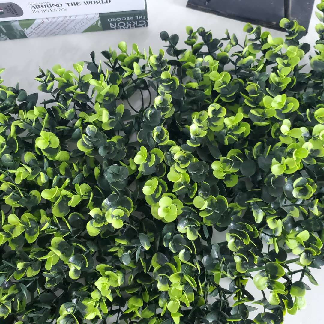 Simulación de hierba de dinero, césped, pared de plantas b1, ignífugo ignífugo eucalipto, decoración de plantas de simulación de hierba de dinero grande