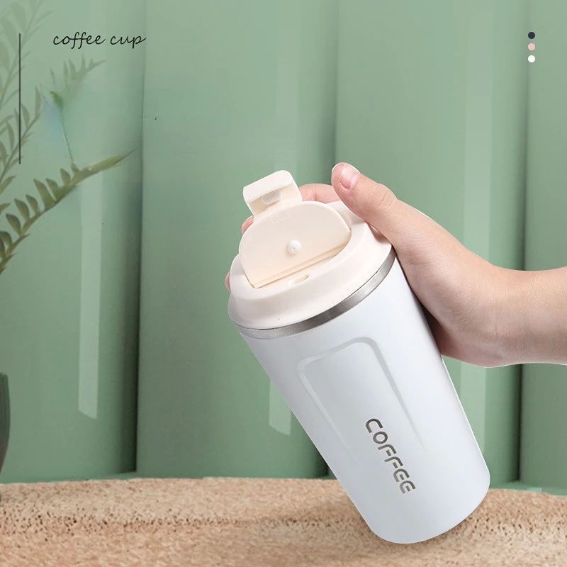 350ml500ml Stains Steel Coffee Cup Travel Thermal Mug Lea|undefined