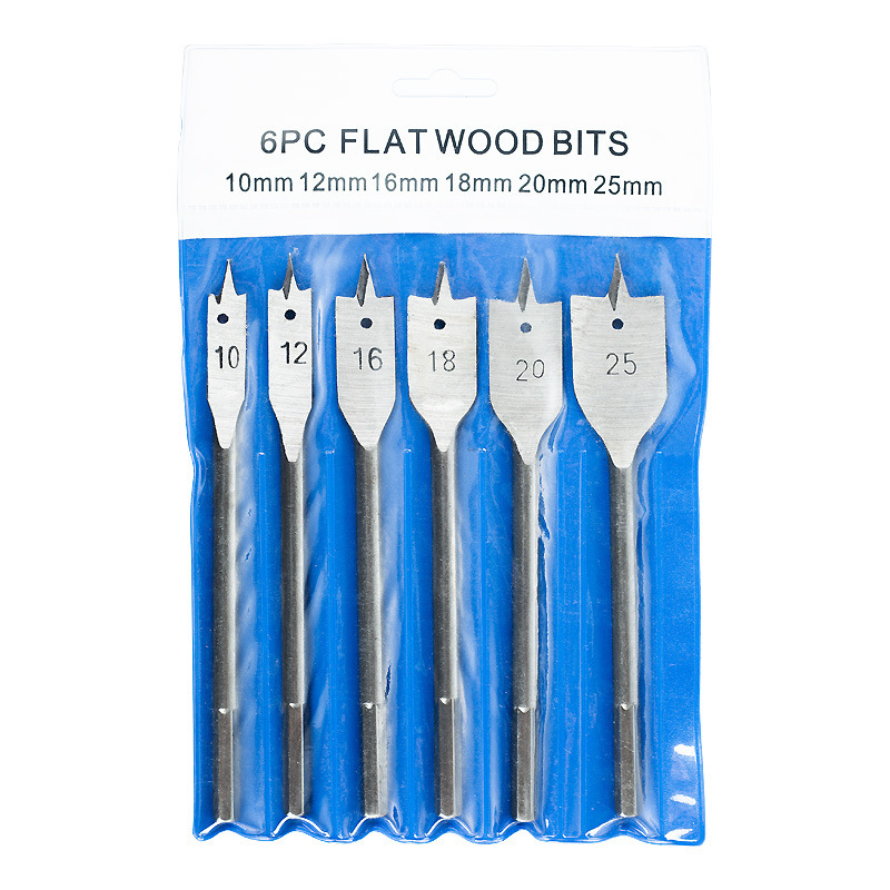 跨境三角木工扁钻六角柄木工开孔钻抽屉门锁木工钻头打眼钻孔钻头