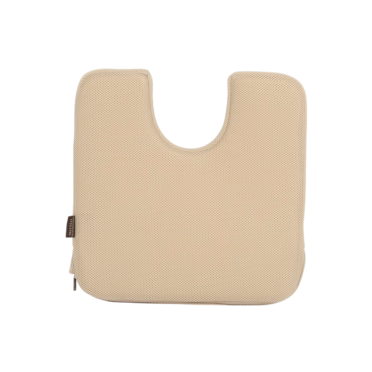 纯色U型可水洗坐垫粉丝空气纤维坐垫夏季久坐汽车POE高分子填充