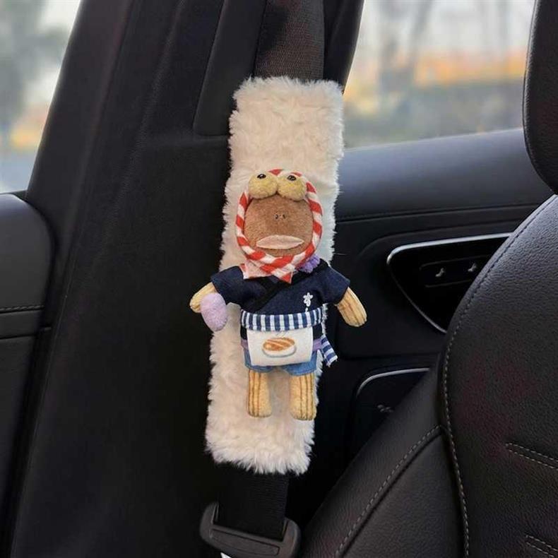 Car seatbelt shoulder pad cute Bikini Bottom ugly fish creative cartoon seatbelt cover car interior decoration