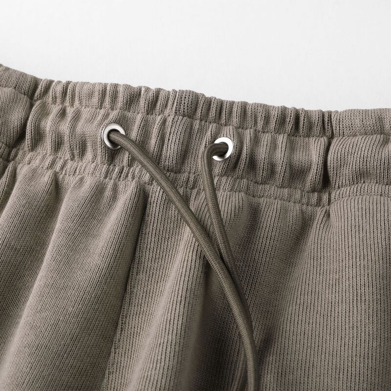 In-Stock 350g Trendy Men's Shorts, Classic Casual Five-Point Sweatpants, Terry Drawstring Wide-Leg Pants