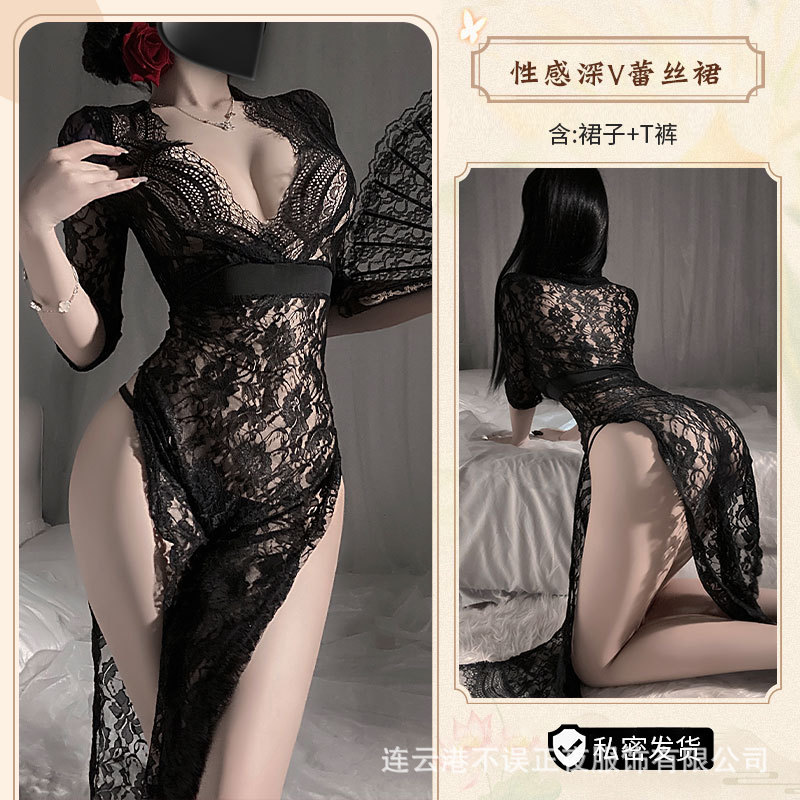 블랙[스커트+티팬츠]