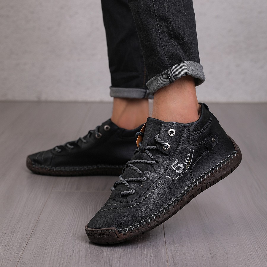 Zapatos de cuero casuales de invierno transfronterizos zapatos perezosos con cremallera lateral para hombres zapatos de negocios para hombres británicos zapatos de guisantes ligeros zapatos para hombres