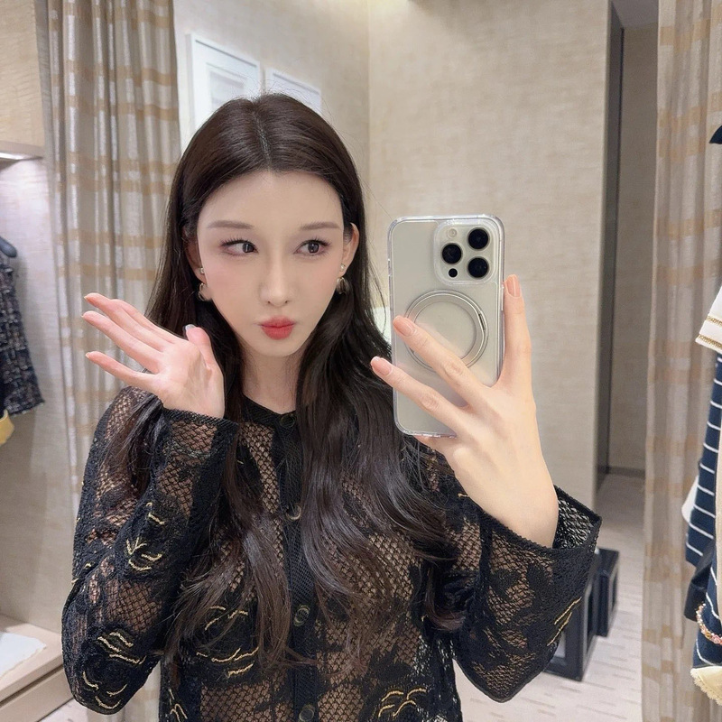 2026 Early Spring New Style Ch Nanyou Factory Chanel-Inspired Elegant Socialite Floral Hollow Jacquard Knit Cardigan 2026 Early Spring New Style Ch Nanyou Factory Chanel-Inspired Elegant Socialite Floral Hollow Jacquard Knit Cardigan
