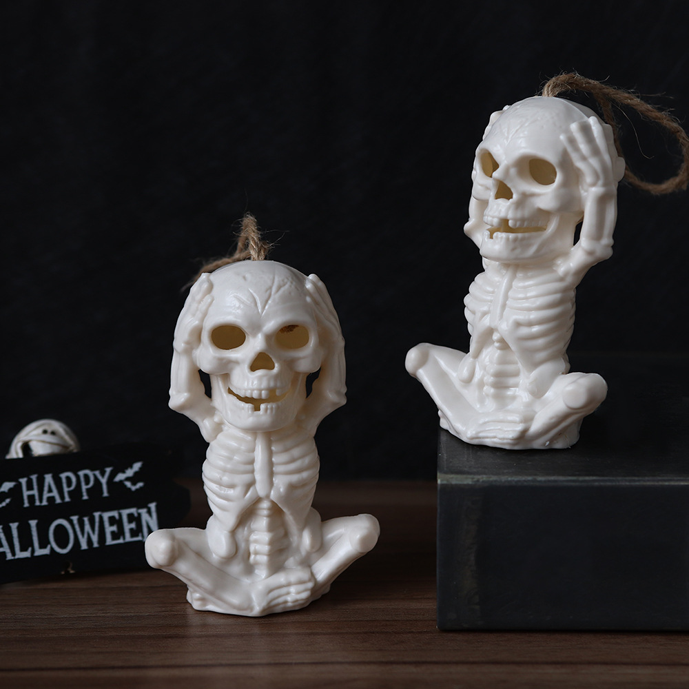 Halloween Lámpara de calaveras LED fantasma electrónico transfronteriza decoración de terror atmósfera decoración props calabaza decoración de lámpara