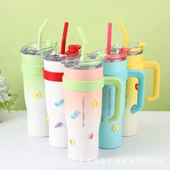 巨無霸40oz冰霸杯 大容量304不鏽鋼保溫杯戶外運動手柄汽車杯