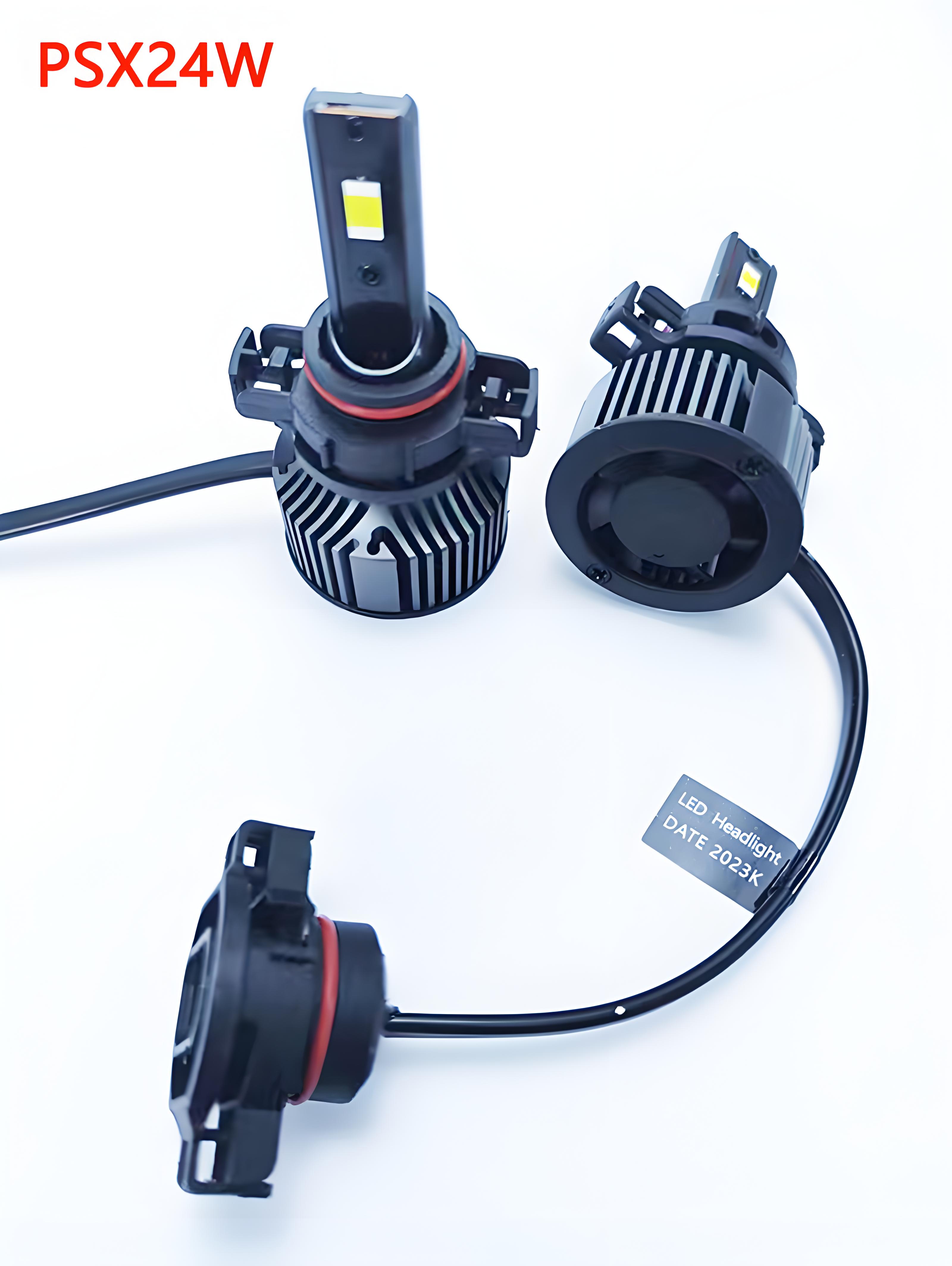 Car LED front fog light bulb PSX26w for Highlander modification 9006 super bright h11 Free Passenger white and yellow light PSX24W