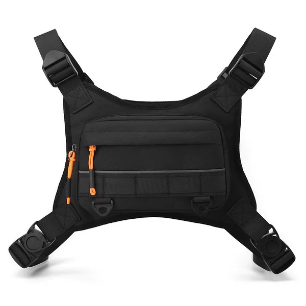 Cross-border outdoor functional tactical chest bag for men, suitable for training, running, sports, fitness, vest, fishing bag for men