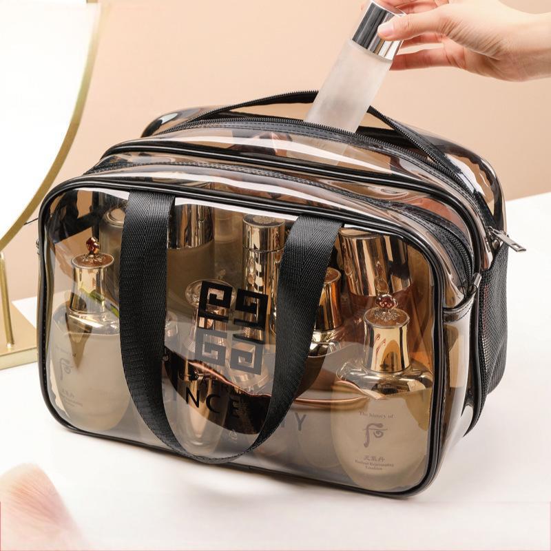Beach and Pool Cosmetics and Toiletries Storage Bag, Large Thickened Double-Layer Dry and Wet Separation Portable Travel Makeup Bag Beach and Pool Cosmetics and Toiletries Storage Bag, Large Thickened Double-Layer Dry and Wet Separation Portable Travel Makeup Bag