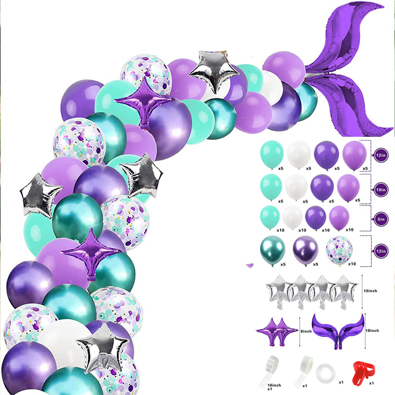 Transfronterizo Amazon látex Cadena de globos Boda Decoración del lugar de la boda Juego de globos de cumpleaños al por mayor