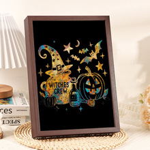 烧箔画DIY非遗手工烧箔画相框材料包暖场活动万圣节金箔烧箔画