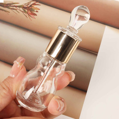 12ML エッセンシャルオイルボトル ガラス製ドロッパー付きボトル 香水・エッセンシャルオイル分注ボトル 沈香ボトル 化粧品用ドロッパーボトル