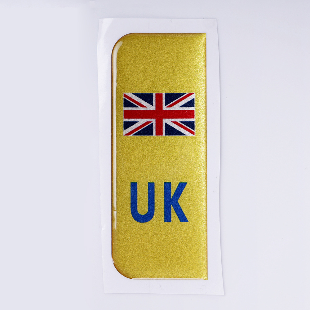 UK UK matrículas de automóviles pegatinas para conducir en Europa de calidad vinilo pegatinas 3D estereoscópicas UK pegatinas de automóviles image 8