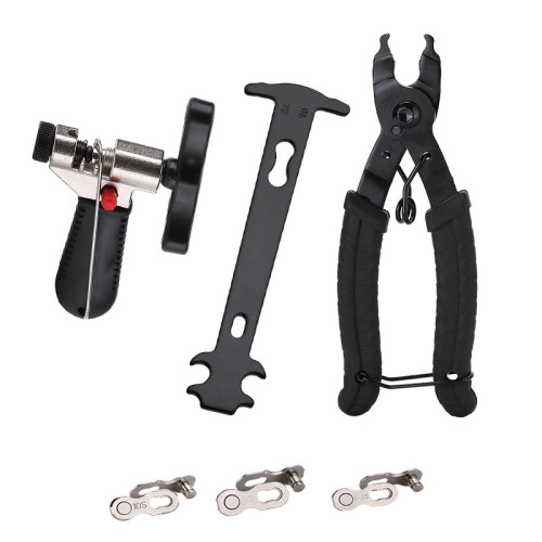Bicycle chain tool, mountain bike chain gauge, chain cutter, chain removal tool, magic clip pliers tool