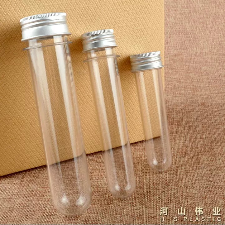 40ml透明圆柱塑料试管瓶面膜粉瓶浴盐糖果分装管胚瓶
