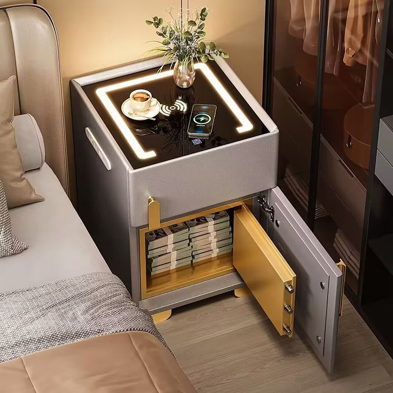 Smart Bedside Table Modern Safe Simple All-In-One Home New Light Luxury Safe Bedroom High-End Small