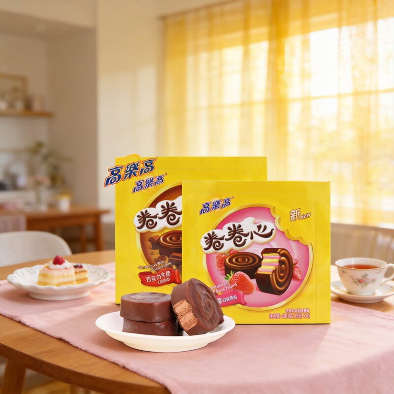 Golego Roll Cake 600g Chocolate Milk Flavor Strawberry Cake 24 Pieces Western-Style Pastry Breakfast Snack Golego Roll Cake 600g Chocolate Milk Flavor Strawberry Cake 24 Pieces Western-Style Pastry Breakfast Snack