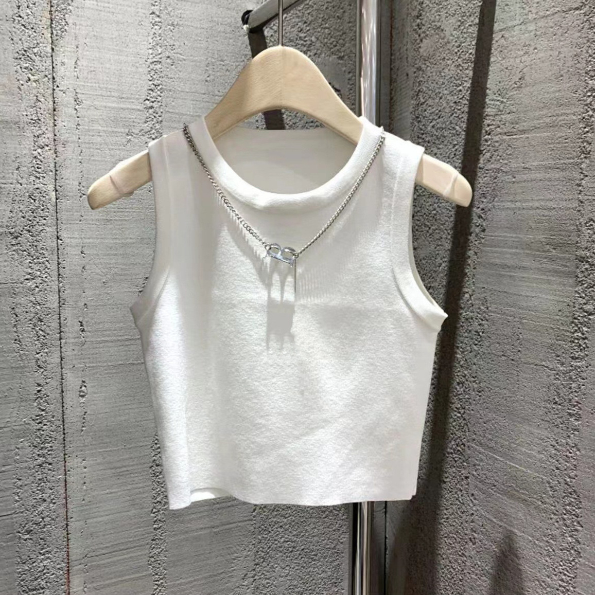 Los niños de verano nuevo estilo coreano simple chaleco Yuantong sin mangas stretch slim fit ropa interior de moda chaleco del todo-fósforo