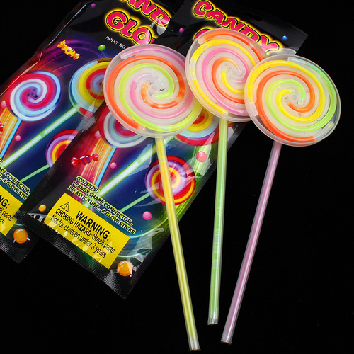 Fluorescent lollipop spinning pinwheel luminous children's toys glow stick festive supplies to cheer up party luminous props