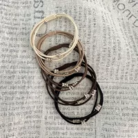 Корейский стиль, простая веревка для волос, высокоэластичная резинка для волос со стразами, разноцветная резинка с бисером, простая резинка для волос, веревка для волос, аксессуары для волос оптом