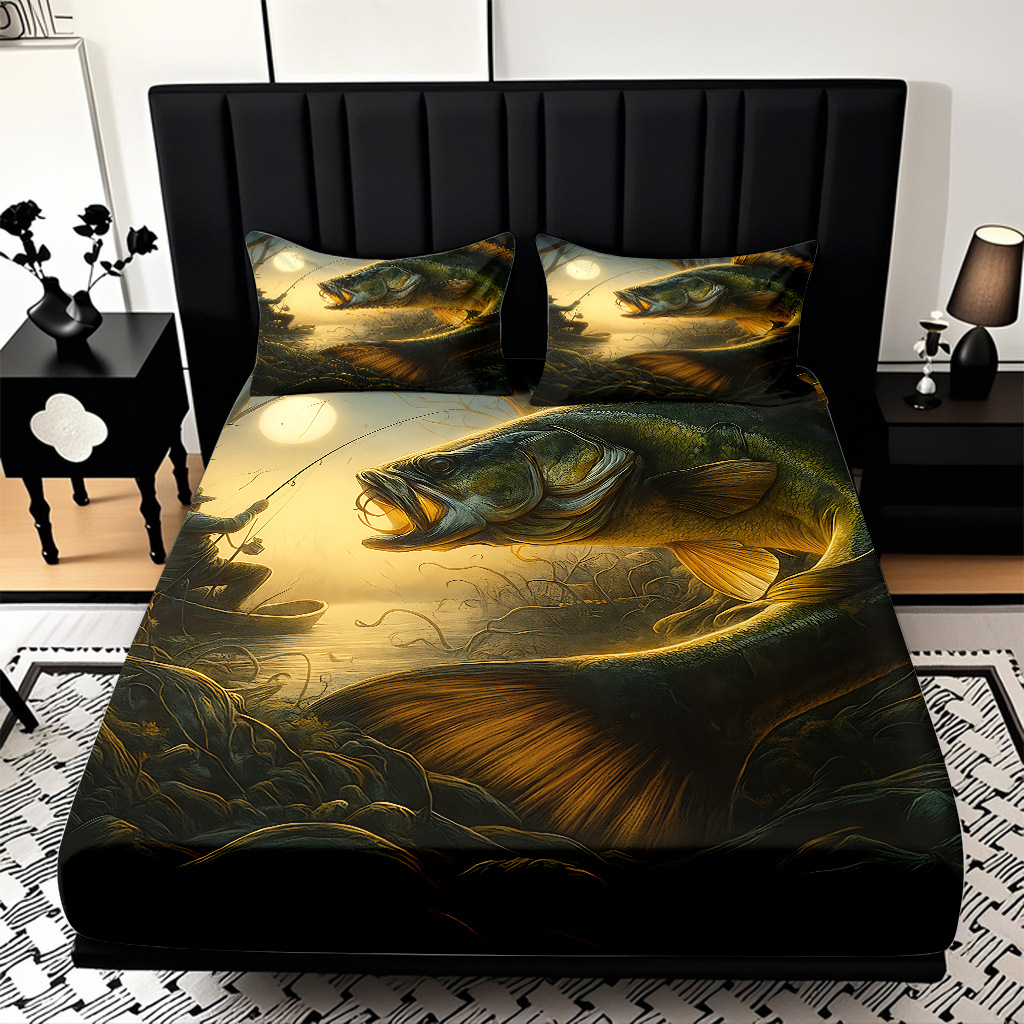 TEMU / JIT Mattress Kits de animales submarinos impresión digital HD ropa de cama