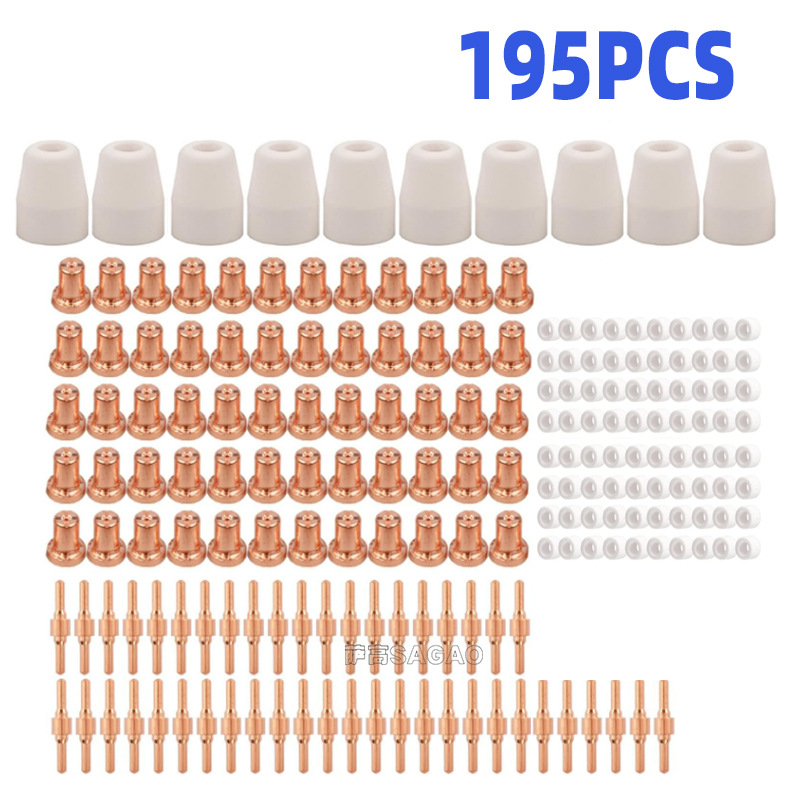 跨境PT31/温州40A等离子切割配件LG40电极喷嘴保护嘴195PCS分流器